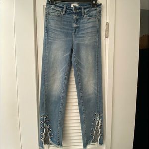 Page jeans with ankle embellishment size 26 NWOT